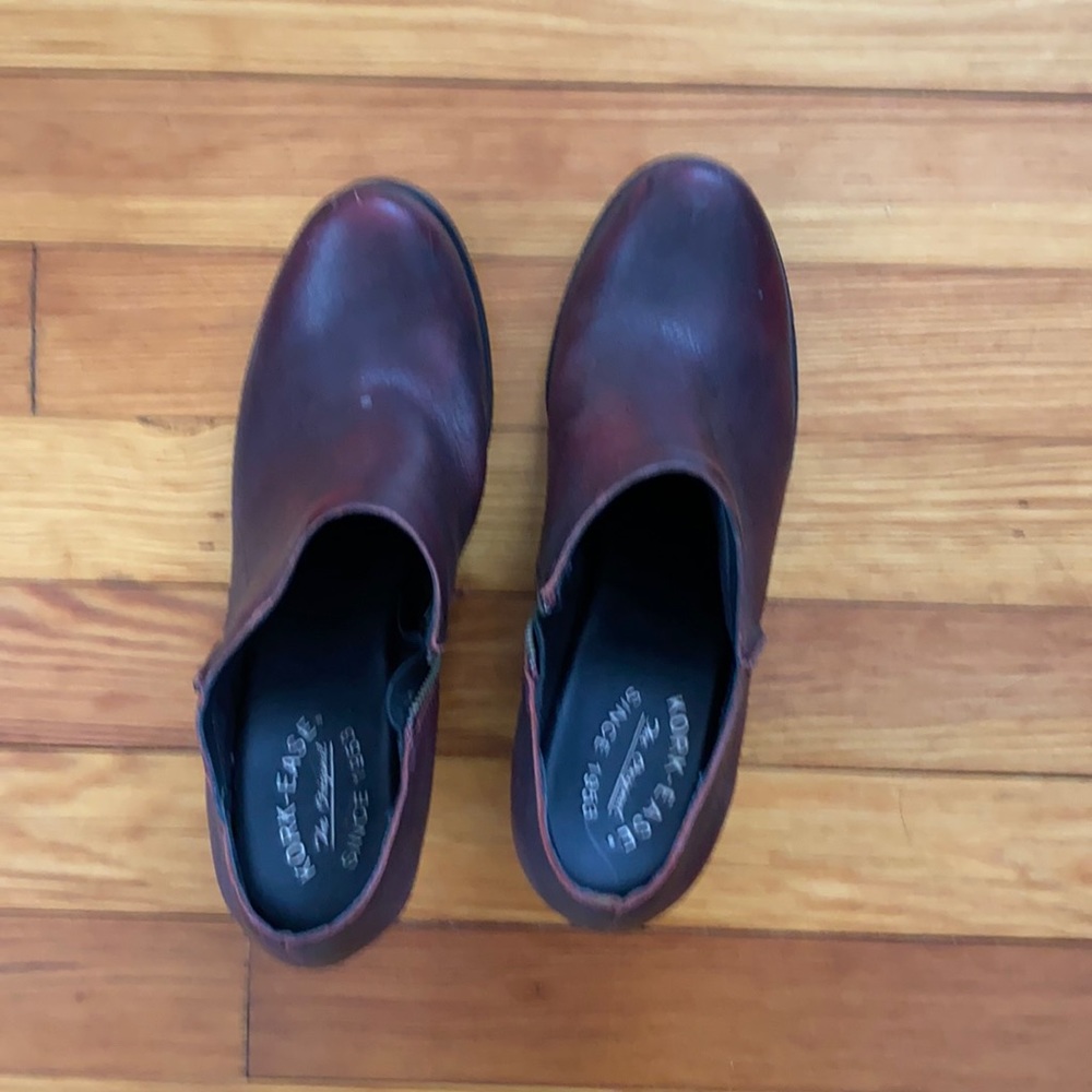 Red korkease booties size 8. Worn once.